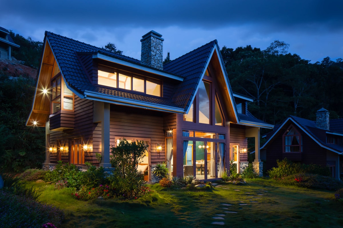 Modern house with garden